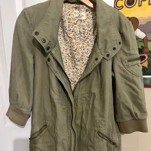 Distressed Lined Utility Jacket